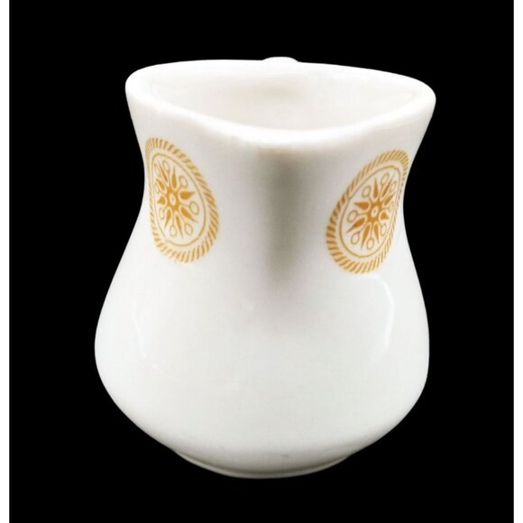 Shenango China Creamer Handle Gold Medallion Star Pattern Vintage 2.75" 1970s - Picture 6 of 14